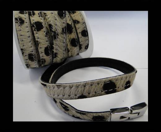 Hair-On Leather with Stitch- Dalmatian-10mm