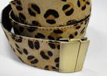 Hair-On Leather Belts-Leopard BigSpot-40mm