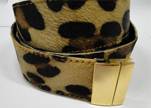 Hair-On Leather Belts-Leopard Print-40mm
