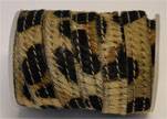 Hair-On Leather with Stitch-Leopard Skin-10mm