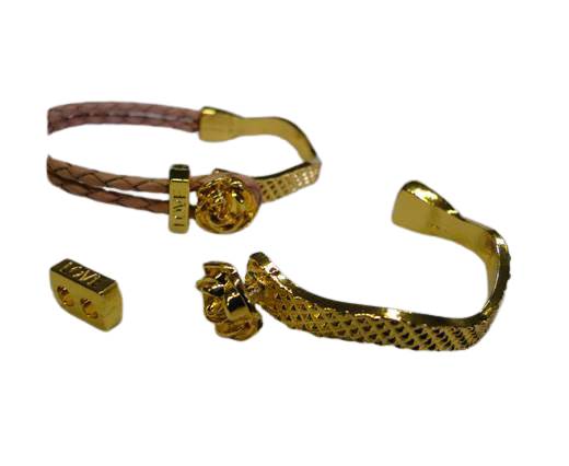 Half Cuff Bracelet Clasp MGL-224-3mm-Rose gold