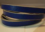 Flat Leather- Natural Edges -Blue-10mm