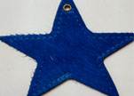 KC-Key Cord Star Shape 8cm blu hair-on