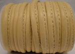 Round stitched nappa leather cord 5MM-Natural