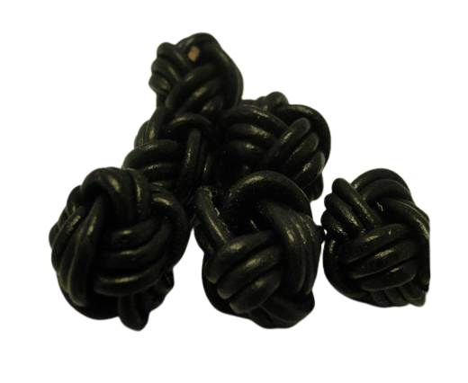 Leather Beads -8mm-Black