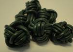 Leather Beads -8mm-Dark Green