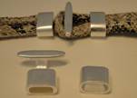 Zamak magnetic clasp ZAML-12-11*5mm-Powdered-Silver