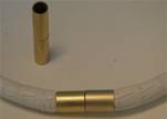 Zamak magnetic claps MGL-15-6mm-Powdered Gold