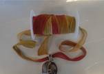 Hand dyed silk ribbons - Sizzling Red