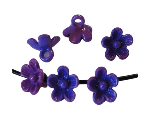 Metal Beads-Flower-Purple-8mm