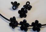 Metal Beads-Flower-Black-8mm