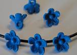 Metal Beads-Flower-Blue Zircan-8mm