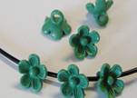 Metal Beads-Flower-Green-8mm