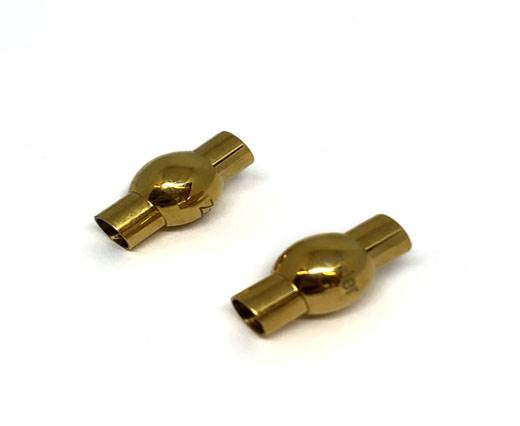 Stainless Steel Magnetic Clasp,Gold,MGST-01 5mm