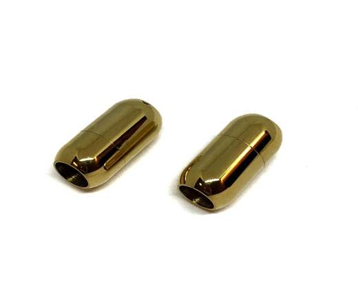 Stainless Steel Magnetic Clasp,Gold,MGST-03 7mm