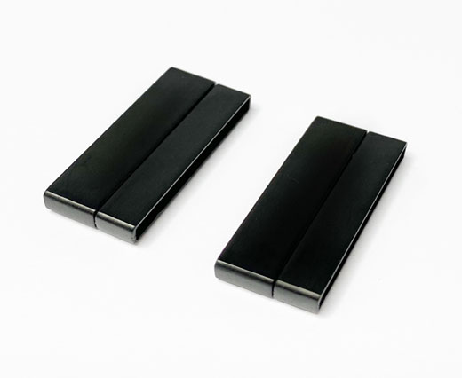 Stainless Steel Magnetic Clasp,Black,MGST-105-30*2,5mm