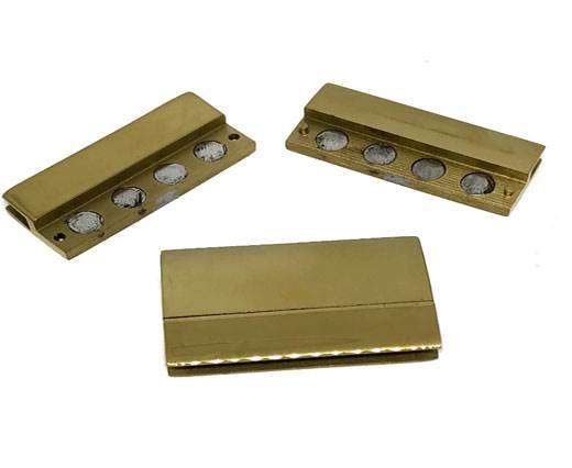 Stainless Steel Magnetic Clasp,Gold,MGST-111-40*3.5mm