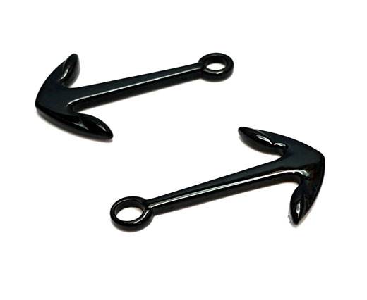 Stainless Steel Anchor Clasp,Black,MGST-206-38*24*3mm