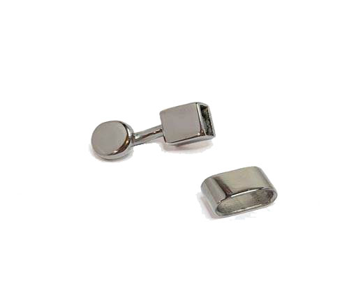 Stainless Steel Magnetic clasps - MGST-106-10*5mm-Silver
