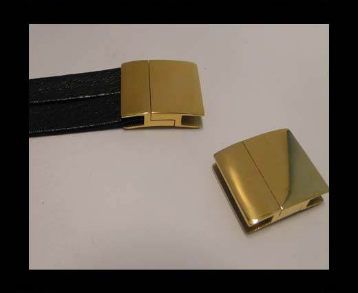 Stainless Steel Magnetic Clasp,Gold,MGST-111-20*3.5mm