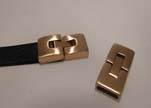 Stainless Steel Snap Lock Clasp - MGST-14-10*2,5mm, Rose Gold