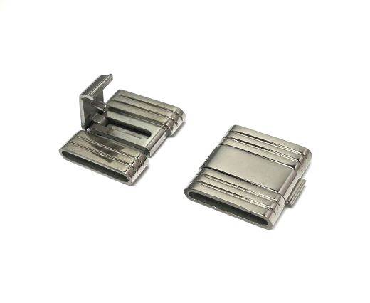 Stainless Steel Magnetic Clasp,Steel,MGST-65-15*3mm