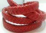 Oval Regaliz braided cords - SE B Red