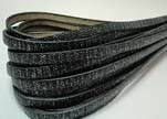 Real Flat Nappa Leather-5mm-Black with glitter