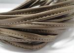 Real nappa leather stitched - 5mm - Dark Sepia