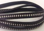Real Nappa leather with silver plated ball chains-6mm-Coffee bro