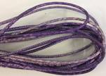 Real Nappa Leather Round-2.5MM-Snake style-Blue-lilac