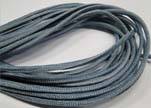 Round stitched nappa leather cord 2.5MM-Lizard style-Blue