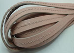 Real Nappa Leather with stitch in the middle-10mm-Pastel Pink