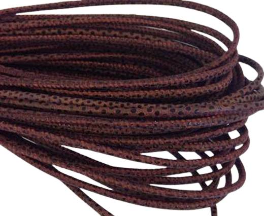 Real Nappa Leather Round-2,5MM-snake style-black-red-brown