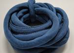 Real silk cords with inserts - 8 mm - Aquamarine