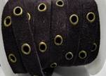 Real Suede Leather with Rivet -Purple -10mm