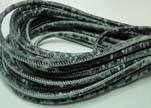 Round stitched nappa leather cord 3mm-Python Green