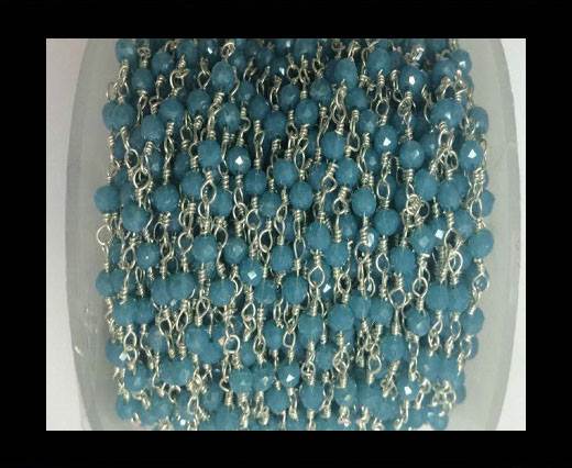Rosary chains with glass beads -Aqua Bohemica