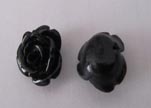 Rose Flower-14mm-Black