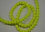 Round Glass beads 8mm - Neon Yellow