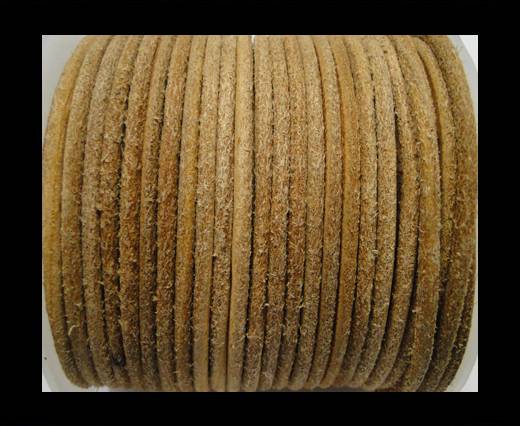 RoundRound Leather Cord Oily Natural -4mm