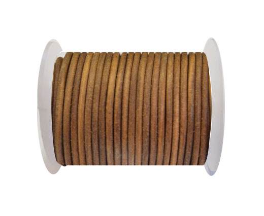 RoundRound Leather Cord 4mm-Dark natural