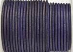 Round Leather Cord 4mm- Vintage Purple