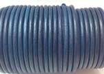Round Leather Cord 4mm-SE. Vintage Light Blue
