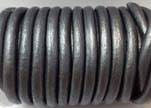 Round Leather Cord -5mm - M.Grey