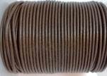 Round leather cord 2mm-TAN
