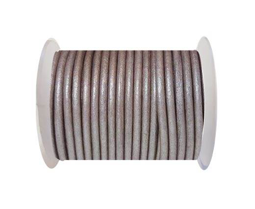 Round Leather Cord - SE.M.Taupe  - 3mm