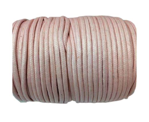 Round Wax Cotton Cords - 2mm - Baby pink