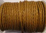 Round Braided Leather Cord SE/B/2008-Saddle Brown-6mm