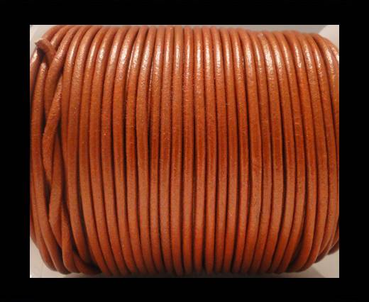 RoundRound Leather Cord SE/R/Metallic Orange - 3mm